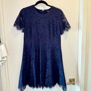 Madewell Navy Blue Lace Shift dress - Size 10